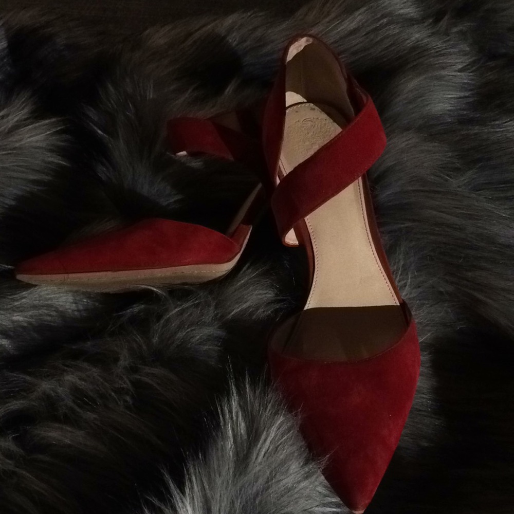 Red Vince Camuto heels